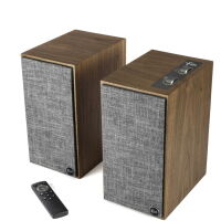 Klipsch The Fives (orzech). Aktywne kolumny podstawkowe. - 2