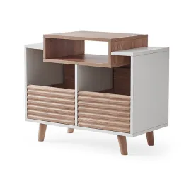 NorStone Oslo Vinyl 800 (biały/dąb). Stolik audio.
