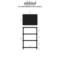 Solidsteel S3-4 (czarny). Stolik audio. - 2