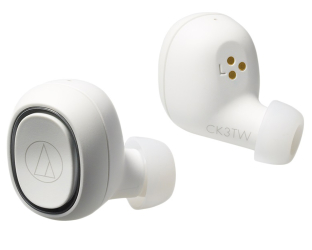 Audio-Technica ATH-CK3TW (biały). Bezprzewodowe słuchawki douszne.
