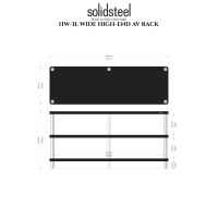 Solidsteel HW-3L (czarny połysk). Stolik audio. - 2