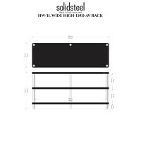 Solidsteel HW-3L (czarny połysk). Stolik audio. - 2
