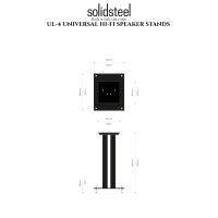 Solidsteel UL-4 (czarny). Podstawki głośnikowe. - 2