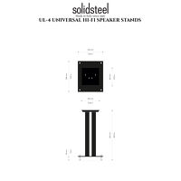 Solidsteel UL-4 (czarny). Podstawki głośnikowe. - 2