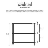 Solidsteel S2-3 (czarny). Stolik audio. - 2
