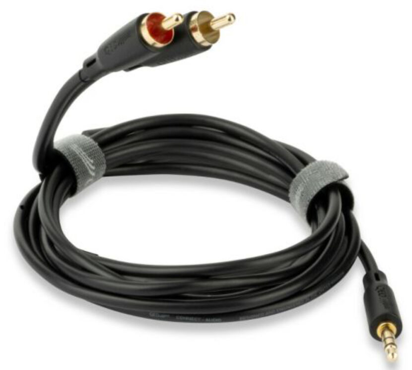 QED Connect QE8111 (0.75m). Przewód Jack - 2xRCA.