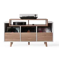 NorStone Oslo Vinyl 1200 (biały/dąb). Stolik audio. - 3