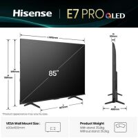 Hisense Smart TV 85E7Q. Telewizor QLED 85