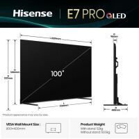 Hisense Smart TV 100E7Q. Telewizor QLED 100
