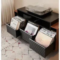 NorStone Oslo 1200 (czarny/orzech). Stolik audio. - 4