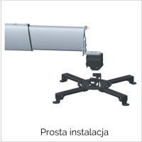 Spider Wall 90150 (srebrny). Uchwyt ścienny do projektora. - 4