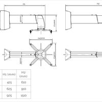 Spider Wall 90150 (srebrny). Uchwyt ścienny do projektora. - 7