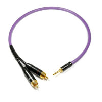 Melodika MDMJ2R50. Przewód jack stereo 3.5mm - 2xRCA (5m). - 2