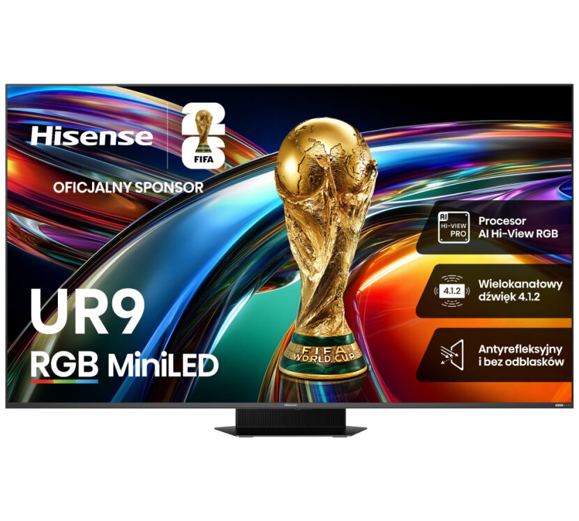 Hisense 4K 65UR9S. Telewizor RGB-MiniLED 65