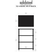 Solidsteel S2-4 (czarny). Stolik audio. - 2