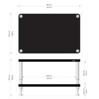 Solidsteel HY-2L (czarny). Stolik audio. - 2