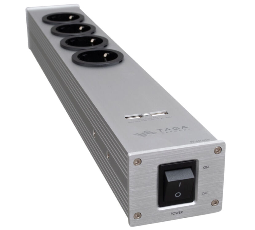 Taga Harmony PF-400USB (srebrny). Listwa zasilająca.