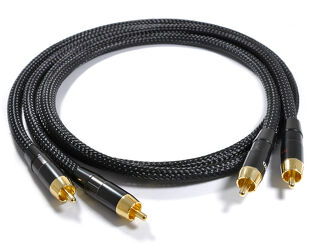 Melodika MD2RD07 Black Edition. Interkonekt audio 2xRCA (0,7m).