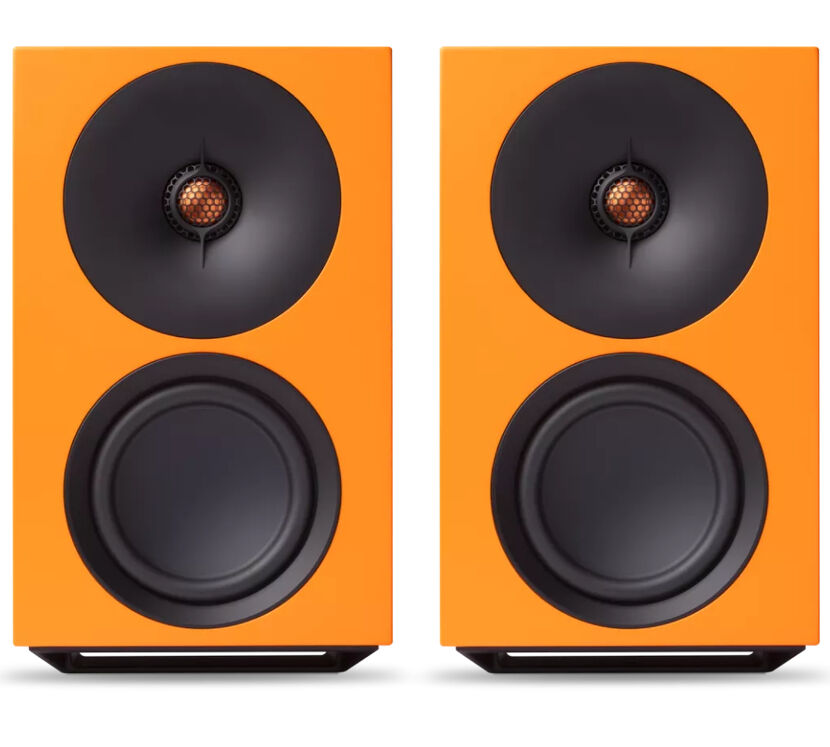 Cambridge Audio L/R M (pomarańczowy). Aktywne kolumny podstawkowe.
