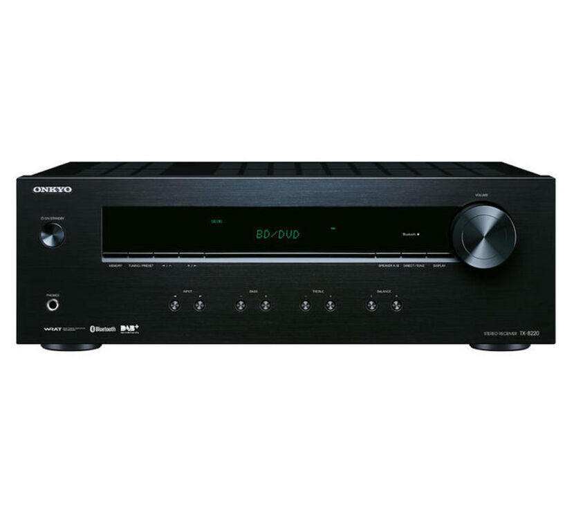 Onkyo TX-8220 (czarny). Amplituner stereo z Bluetooth i DAB.