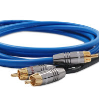 Melodika SBSWY40 Sky Blue. Przewód subwooferowy typu Y RCA - 2xRCA (4m). - 2