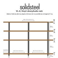 Solidsteel VL-4 (czarny). Stolik audio. - 5
