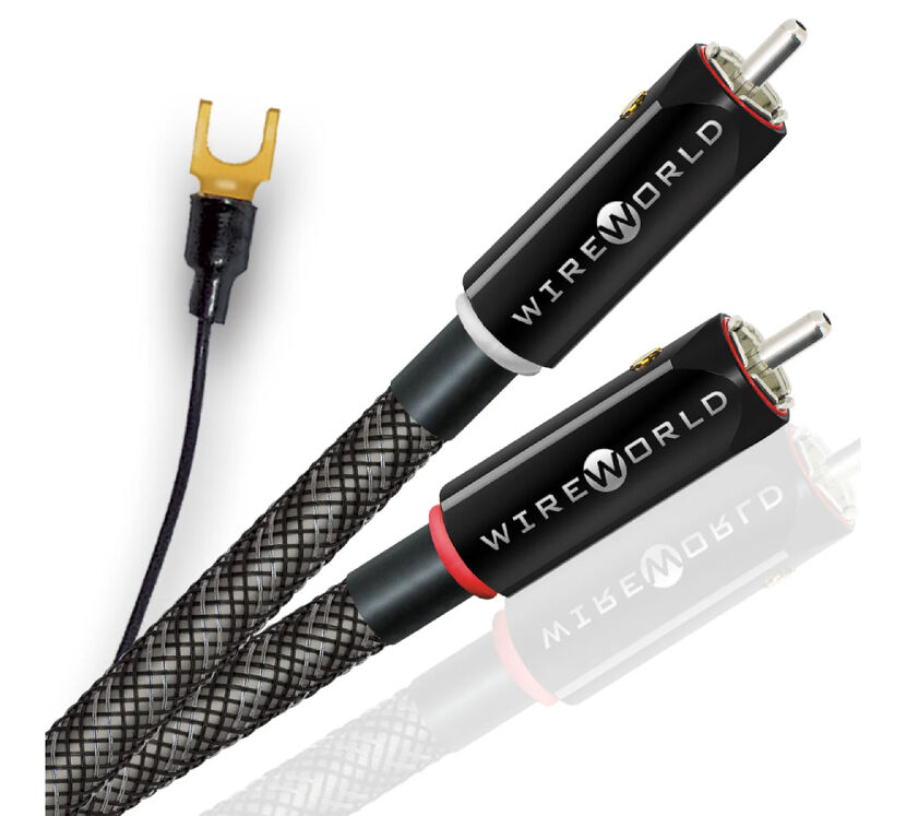 Wireworld Silver Eclipse 10 (SEI-G). Przewód gramofonowy RCA z uziemieniem (2x1.0m).