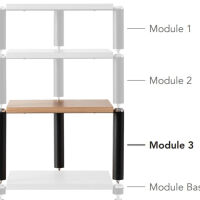 NorStone Copenhagen 3 (dąb). Stolik audio. - 2