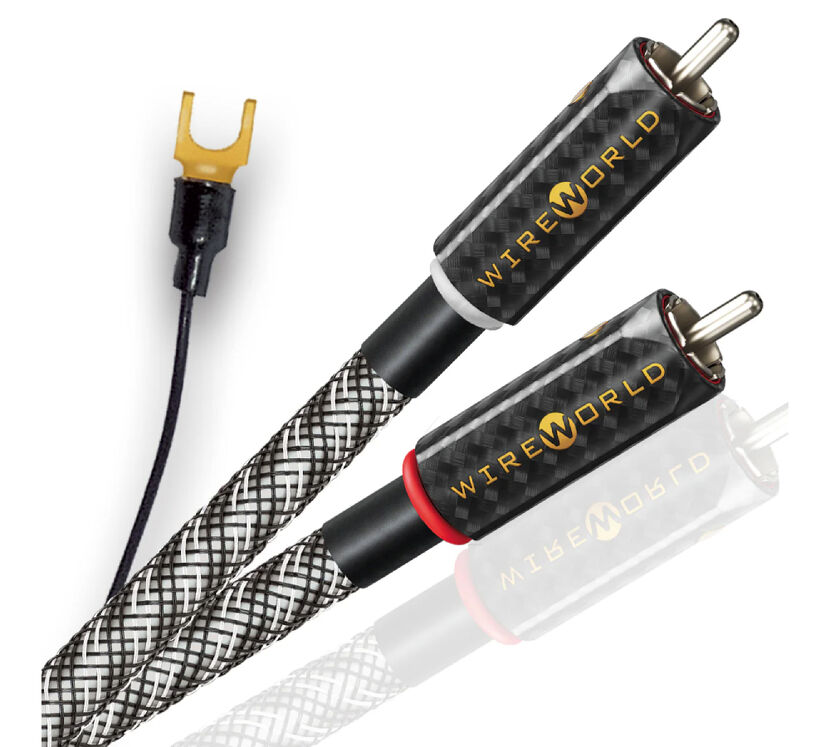 Wireworld Platinum Eclipse 10 (PEI-G). Przewód gramofonowy RCA z uziemieniem (2x1.0m).