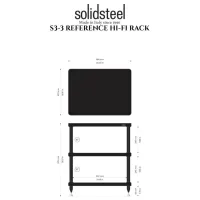 Solidsteel S3-3 (czarny). Stolik audio. - 2
