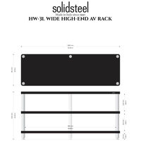 Solidsteel HW-3L (czarny). Stolik audio. - 2