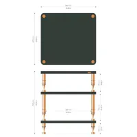 Solidsteel HP-3 (czarny). Stolik audio. - 2