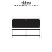 Solidsteel HW-2L (czarny połysk). Stolik audio. - 2