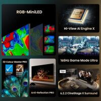 Hisense RGB-MiniLED TV 116UXQ. Telewizor RGB-MiniLED 116