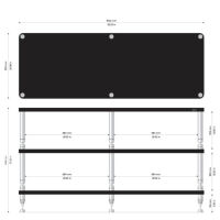 Solidsteel HFW-3XL (czarny). Stolik audio. - 2
