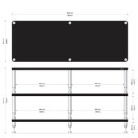 Solidsteel HFW-3XL (czarny). Stolik audio. - 2