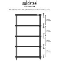 Solidsteel S2-5 (czarny). Stolik audio. - 2