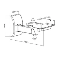 Norstone BOOKSHELVES WALL MOUNT (czarny). Uchwyt głośnikowy. - 5