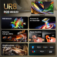 Hisense 4K 100UR8S. Telewizor RGB-MiniLED 100