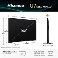 Hisense Smart TV 100U7Q. Telewizor ULED 100