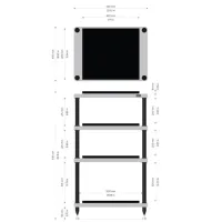 Solidsteel S5-4 (czarny). Stolik audio. - 2