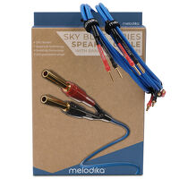 Melodika SBSC2525 Sky Blue. Przewód głośnikowy z wtykami typu banan (2x2,5m). - 2