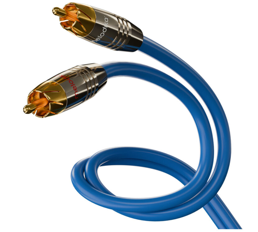 Melodika SB2R05 Sky Blue. Interkonekt audio 2xRCA (0.5m).