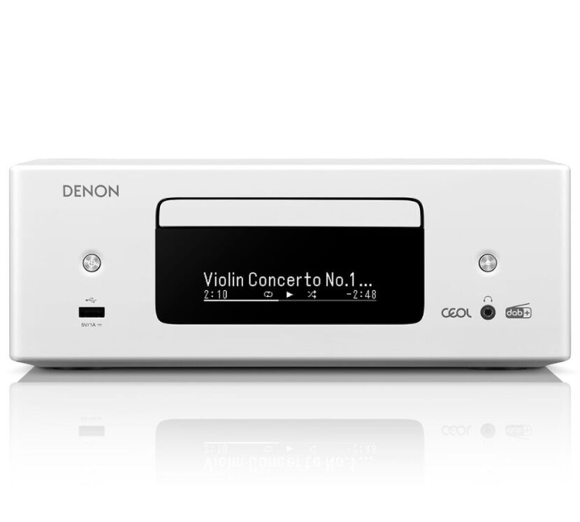 Denon RCDN-12 (biały). Zintegrowany system stereo.