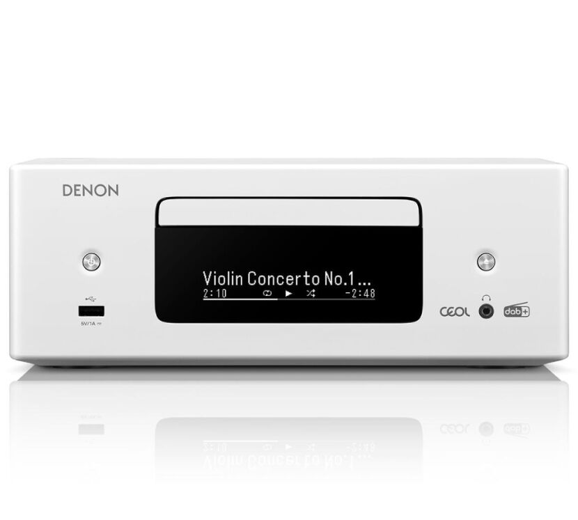 Denon RCD-N12 (biały). Zintegrowany system stereo.