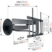 Vogels TVM 7675. Zmotoryzowany, obrotowy uchwyt do TV. - 12