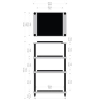Solidsteel S5-4 30th Anniversary (srebrny). Stolik audio. - 2