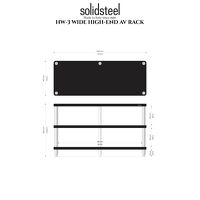 Solidsteel HW-3 (czarny połysk). Stolik audio. - 2