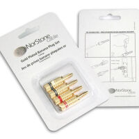 NorStone Banana Plugs Gold Set. Wtyki głośnikowe typu banan. - 2