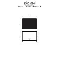 Solidsteel S3-2 (czarny). Stolik audio. - 2
